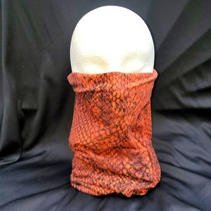 Tangerine Snakeskin Gaiter Facemask